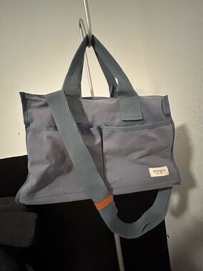 margot Black Interior Label Canvas Tote